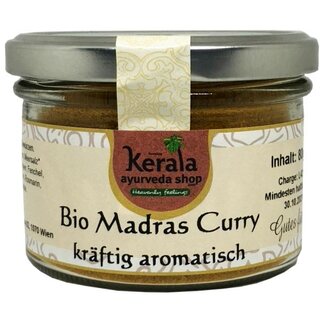 Bio Madras Curry krftig aromatisch 80g Glas