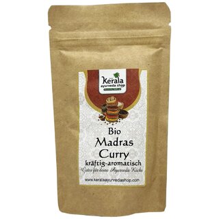 Bio Madras Curry krftig aromatisch 50g Beutel